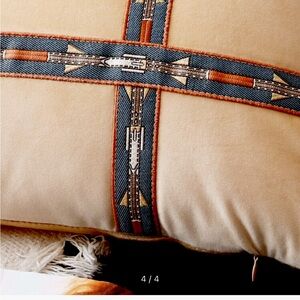 3PC geometric Tape Panel Cushion Cover Without Filler.  Pillow case type.